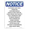 Signmission OSHA Notice, 7" Height, Outdoor Cart Only Under No Circumstances Sign, 7" X 5", Portrait OS-NS-D-57-V-17072 - alternate 1